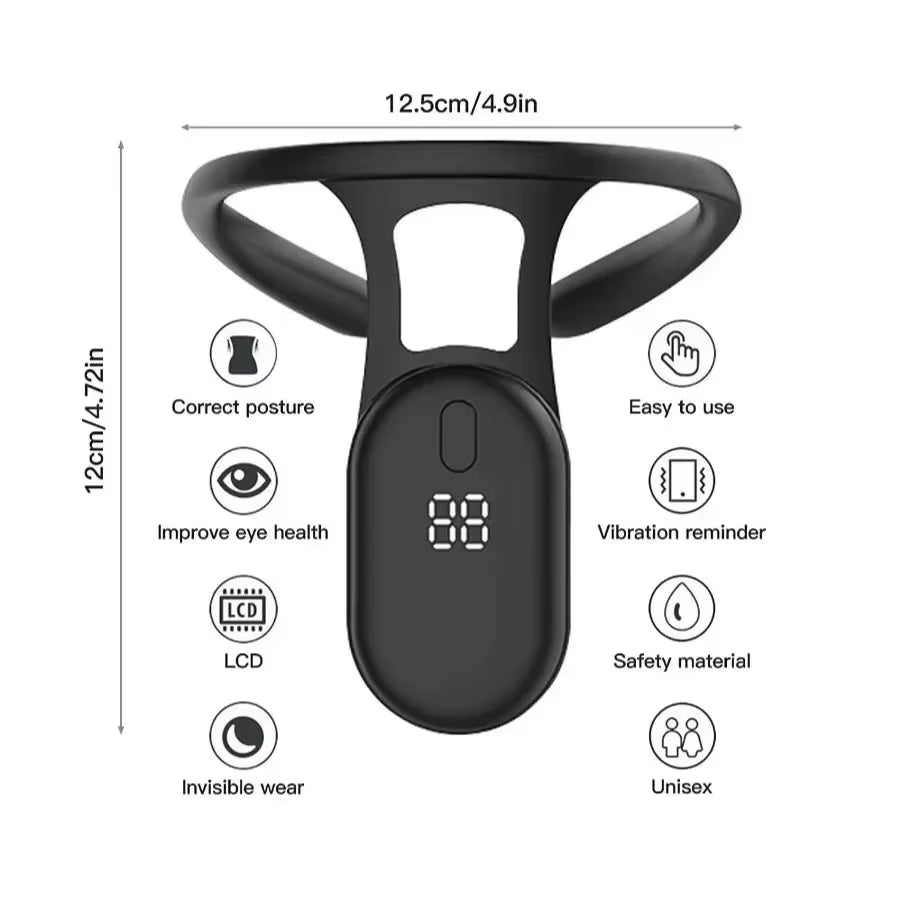 Smart Posture Corrector Miicro Vibration Posture Training Reminder Sensor Back Posture Neck Hump Corrector for Adult Kids